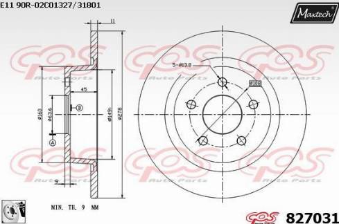 Maxtech 827031.0080 - Discofreno autozon.pro