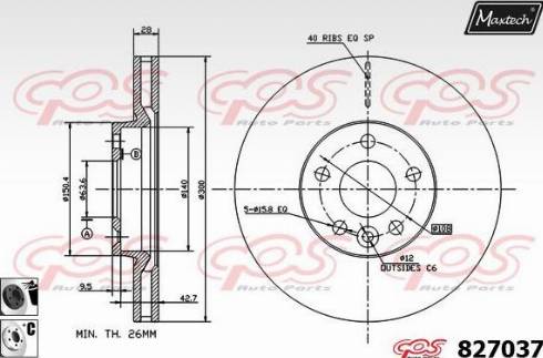 Maxtech 827037.6060 - Discofreno autozon.pro