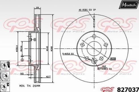 Maxtech 827037.6880 - Discofreno autozon.pro