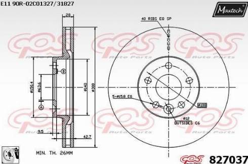 Maxtech 827037.0080 - Discofreno autozon.pro