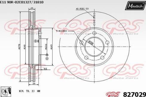 Maxtech 827029.0080 - Discofreno autozon.pro