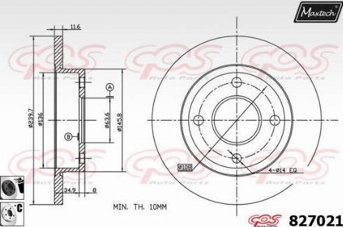 Maxtech 827021.6060 - Discofreno autozon.pro