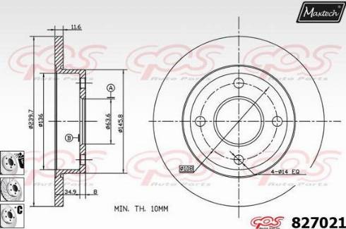 Maxtech 827021.6880 - Discofreno autozon.pro