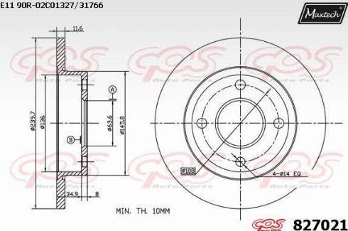 Maxtech 827021.0000 - Discofreno autozon.pro