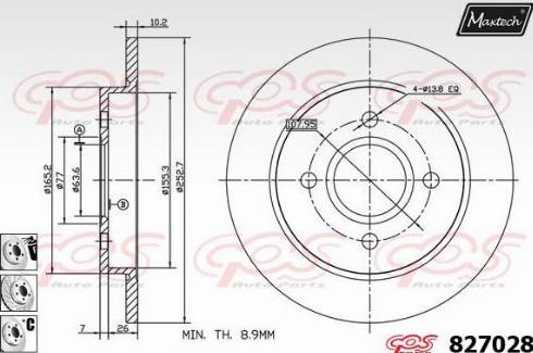 Maxtech 827028.6880 - Discofreno autozon.pro