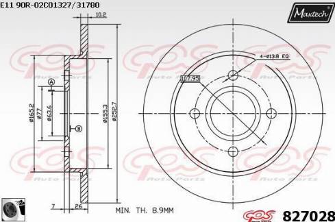 Maxtech 827028.0060 - Discofreno autozon.pro