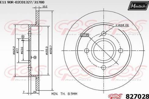 Maxtech 827028.0000 - Discofreno autozon.pro