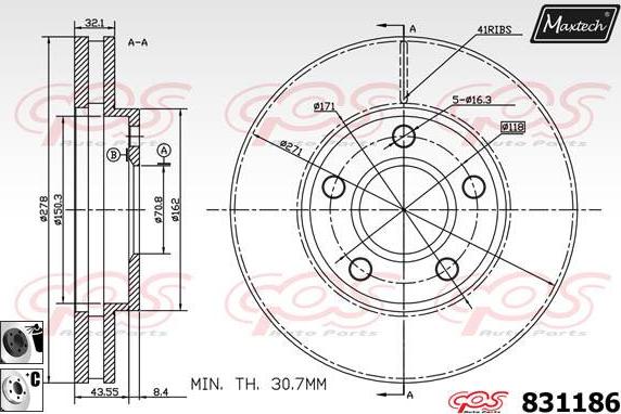 Maxtech 827028 - Discofreno autozon.pro