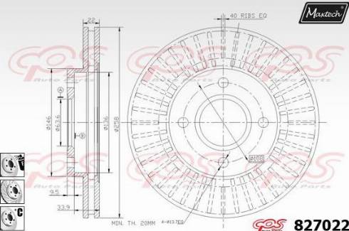 Maxtech 827022.6980 - Discofreno autozon.pro