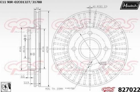 Maxtech 827022.0080 - Discofreno autozon.pro