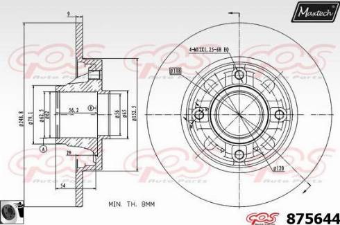 Maxtech 875644.0065 - Discofreno autozon.pro