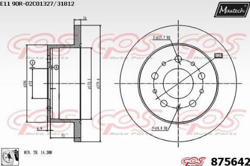 Maxtech 875642.0080 - Discofreno autozon.pro