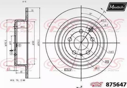 Maxtech 875647.6060 - Discofreno autozon.pro