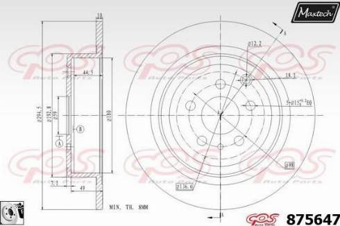 Maxtech 875647.0080 - Discofreno autozon.pro