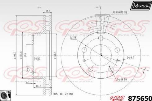 Maxtech 875650.0060 - Discofreno autozon.pro