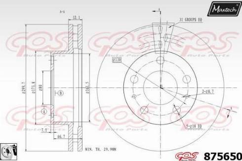 Maxtech 875650.0080 - Discofreno autozon.pro