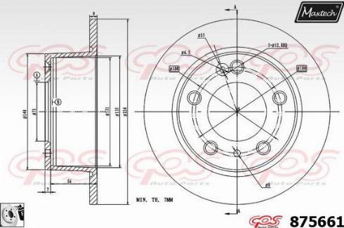 Maxtech 875661.0080 - Discofreno autozon.pro