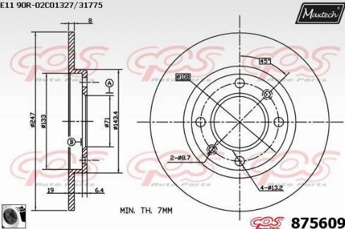 Maxtech 875609.0060 - Discofreno autozon.pro