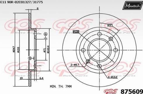 Maxtech 875609.0000 - Discofreno autozon.pro