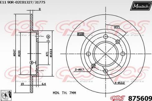 Maxtech 875609.0080 - Discofreno autozon.pro