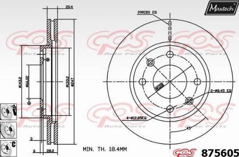 Maxtech 875605.6980 - Discofreno autozon.pro