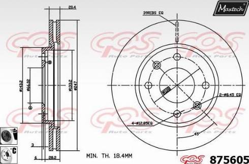 Maxtech 875605.6060 - Discofreno autozon.pro