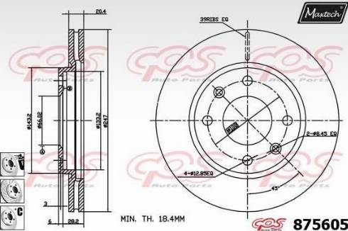 Maxtech 875605.6880 - Discofreno autozon.pro