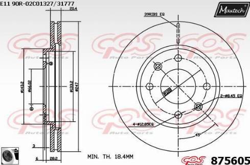 Maxtech 875605.0060 - Discofreno autozon.pro