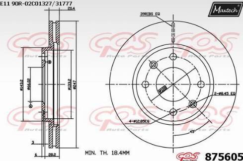 Maxtech 875605.0000 - Discofreno autozon.pro