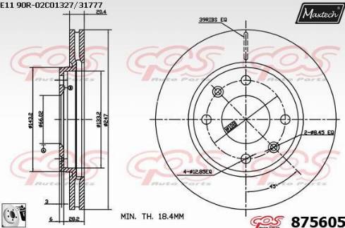 Maxtech 875605.0080 - Discofreno autozon.pro