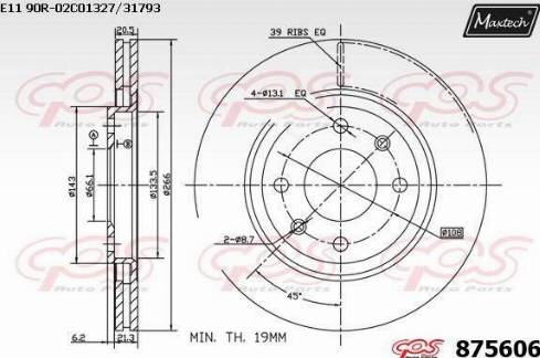 Maxtech 875606.0000 - Discofreno autozon.pro