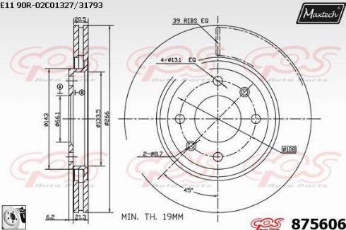 Maxtech 875606.0080 - Discofreno autozon.pro