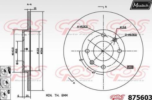 Maxtech 875603.6980 - Discofreno autozon.pro