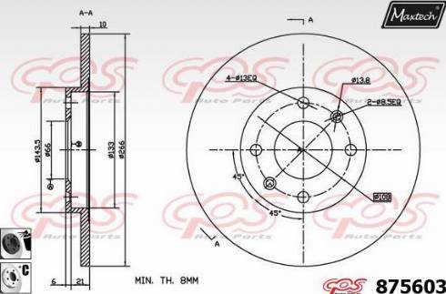 Maxtech 875603.6060 - Discofreno autozon.pro