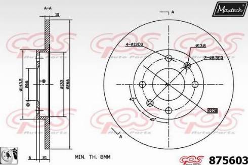 Maxtech 875603.0080 - Discofreno autozon.pro