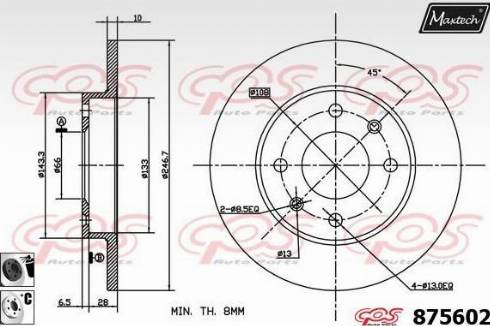 Maxtech 875602.6060 - Discofreno autozon.pro