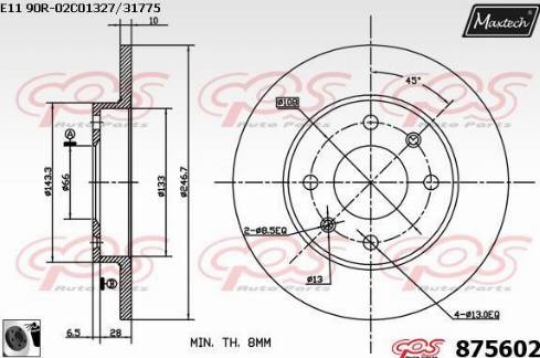 Maxtech 875602.0060 - Discofreno autozon.pro