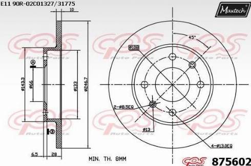 Maxtech 875602.0000 - Discofreno autozon.pro