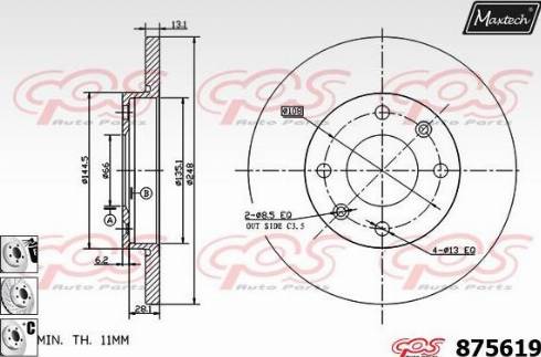 Maxtech 875619.6980 - Discofreno autozon.pro