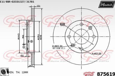 Maxtech 875619.0060 - Discofreno autozon.pro