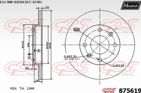 Maxtech 875619.0000 - Discofreno autozon.pro