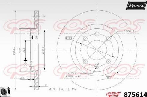 Maxtech 875614.0060 - Discofreno autozon.pro