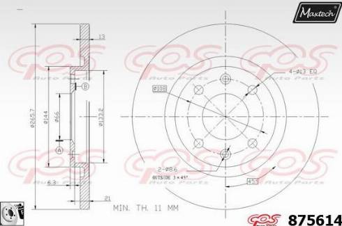 Maxtech 875614.0080 - Discofreno autozon.pro