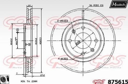 Maxtech 875615.0060 - Discofreno autozon.pro