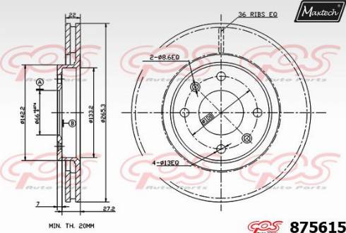 Maxtech 875615.0000 - Discofreno autozon.pro