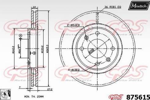 Maxtech 875615.0080 - Discofreno autozon.pro