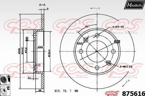 Maxtech 875616.6060 - Discofreno autozon.pro