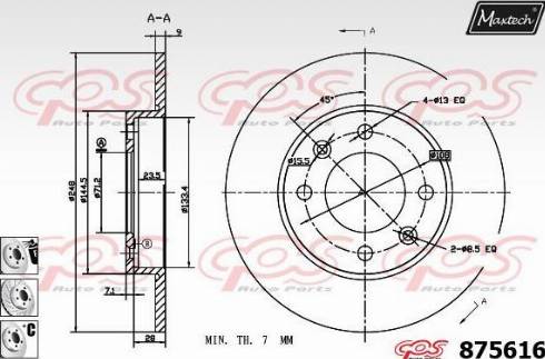 Maxtech 875616.6880 - Discofreno autozon.pro