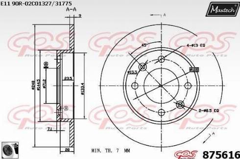 Maxtech 875616.0060 - Discofreno autozon.pro