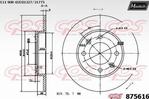 Maxtech 875616.0000 - Discofreno autozon.pro